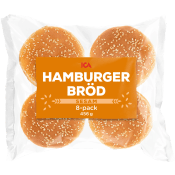 Hamburgerbröd Sesam 8-p 456g ICA.