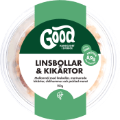 Mellanmål Linsbollar Kikärtor 150g GOOD.