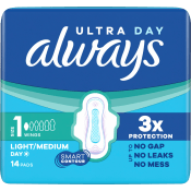 Binda Ultra Normal med vingar size 1 14-p Always.