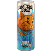 Läsk Trippi Troppi Med Smak Av Jordgubb & Citron 25cl Brainrot Soda.