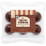 Skumtoppar med chokladsmak 6-p 100g ICA.