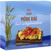Surdegsknäckebröd Crisp Mörk Råg 215g ICA.