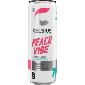 Energidryck Peach Vibe Celsius.