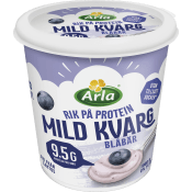 Kvarg Mild Blåbär Laktosfri 0,2% 1000g Arla®.