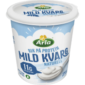 Kvarg Mild Naturell 0,2% Laktosfri 1000g Arla®.