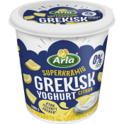 Grekisk Yoghurt Citron 0% 1000g Arla®.
