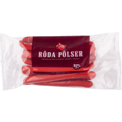 Röda Hot Dog Pölser 80% Kötthalt 625g Göl.