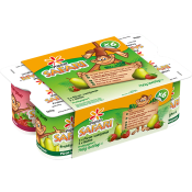 Yoghurt Safari Päron Vanilj & Hallon 6-p 125g Yoplait.
