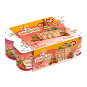 Yoghurt Safari Jordgubb & Hallon 6-p 750g Yoplait.