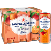 Läsk Pesca/Clementina Zero 6-p 33cl San Pellegrino.