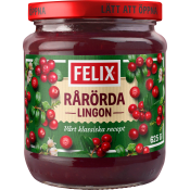 Sylt Rårörda Lingon 625g Felix.