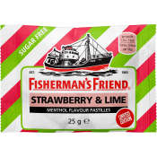 Halstabletter Strawberry Lime Sockerfri 25g Fisherman's Friend.