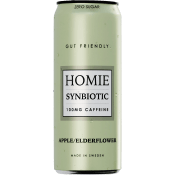 Energidryck Synbiotic Med Smak Av Apple/Elderflower 330ml Homie.