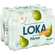 Vatten Kolsyrat Päron 12x33cl Loka.
