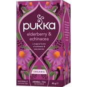 Te Elderberry & echinacea Ekologisk 20-p Pukka.