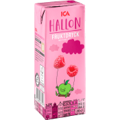 Fruktdryck Hallon 20cl ICA.