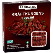 Kräftkungens special Fryst 1kg Pandalus.