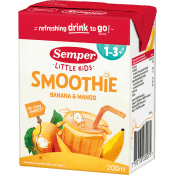 Smoothie Banan & mango Från 12m 200ml Semper.