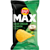 Chips MAX Sourcream & Onion 185g Lays.