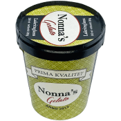 Lakrits Gelato, krämig lakrits gelato med lakritsrot från Kalabrien..