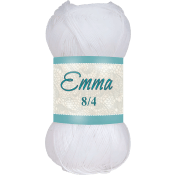 Garn Emma 851 Vit 100g Falkgarn.