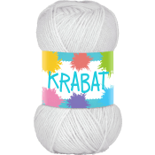 Garn Krabat 414 Vit 50g Falkgarn.