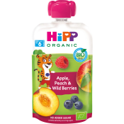 Smoothie Äpple persika & blåbär 6m Ekologisk 100g HiPP.