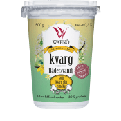 Kvarg Med Smak Av Fläder/Vanilj 500g Wapnö.