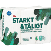 Hushållspapper Starkt & Tåligt 6-p Miljömärkt ICA.