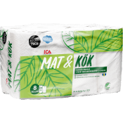 Hushållspapper Mat & Kök 8-p Miljömärkt ICA.