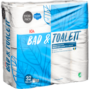 Toalettpapper Bad & Toalett 32-p Miljömärkt ICA.