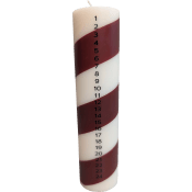 Kalenderljus swirl wine H20cm ICA.