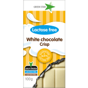 Chokladkaka Vit chokladcrisp Laktosfri 100g Greenstar.