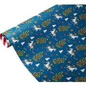 Julpapper Pippi blå 2mx70cm.