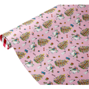 Julpapper Pippi rosa 2mx70cm.