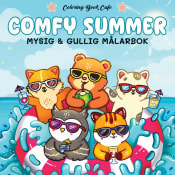 Comfy Summer. Mysig och gullig Cozy Coloring målarbok från Coloring Book Cafe.