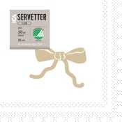 Servett 25cm Bow gold 20-p ICA.