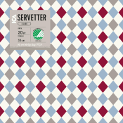 Servett 33cm Harlequin 20-p ICA.