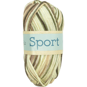 Garn Sport 1029 Beige, Ecru & Brun 100g Falkgarn.