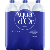 Naturligt mineralvatten Stilla 6-p 125cl Aqua d'or.