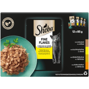 Kattmat Fine Flakes Anka/Kyckling/Fjäderfä/Kalkon 12-p Sheba.