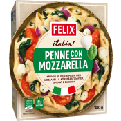 Penne con mozzarella Fryst 380g Felix.