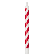 Kronljus röd rand 27,5cm 1p ICA.