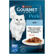 Kattmat Lax & Vit fisk 85g Gourmet Perle.