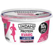 Kvarg Hallonsmak Laktosfri 0,2% 500g Lindahls.