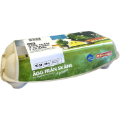 Ägg från Skåne Frigående inomhus M/L 10-p Kronägg.