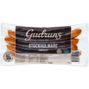 Korv Stockholmare Original Alspånsrökt 86% 4-p 240g Gudruns.
