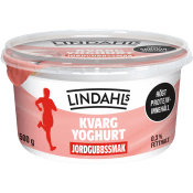 Kvarg Jordgubb 0,2% 500g Lindahls.
