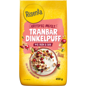 Krispig Müsli Tranbär & Dinkelpuff 450 g Risenta.