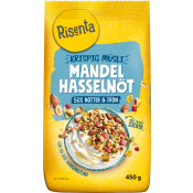 Krispig Müsli Mandel & Hasselnöt 450g Risenta.